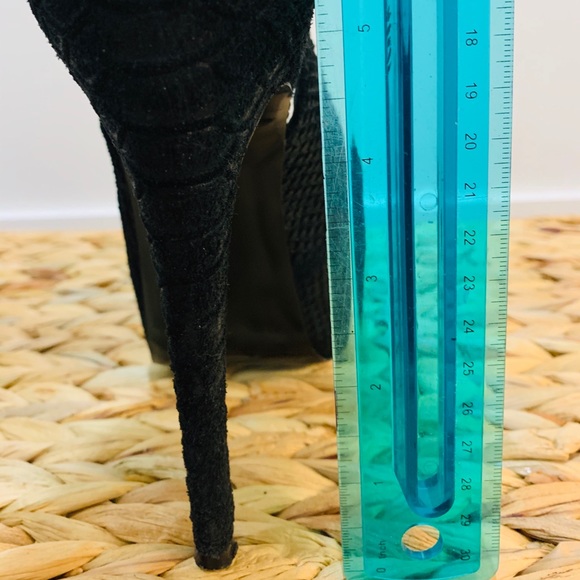 Sling back, textured, black, stiletto - Picture 2 of 5